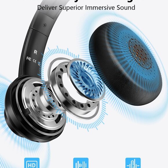 Wireless Headset with Mic for Work, Bluetooth 5.4 Office Headset with Al Noise C - Picture 6 of 9